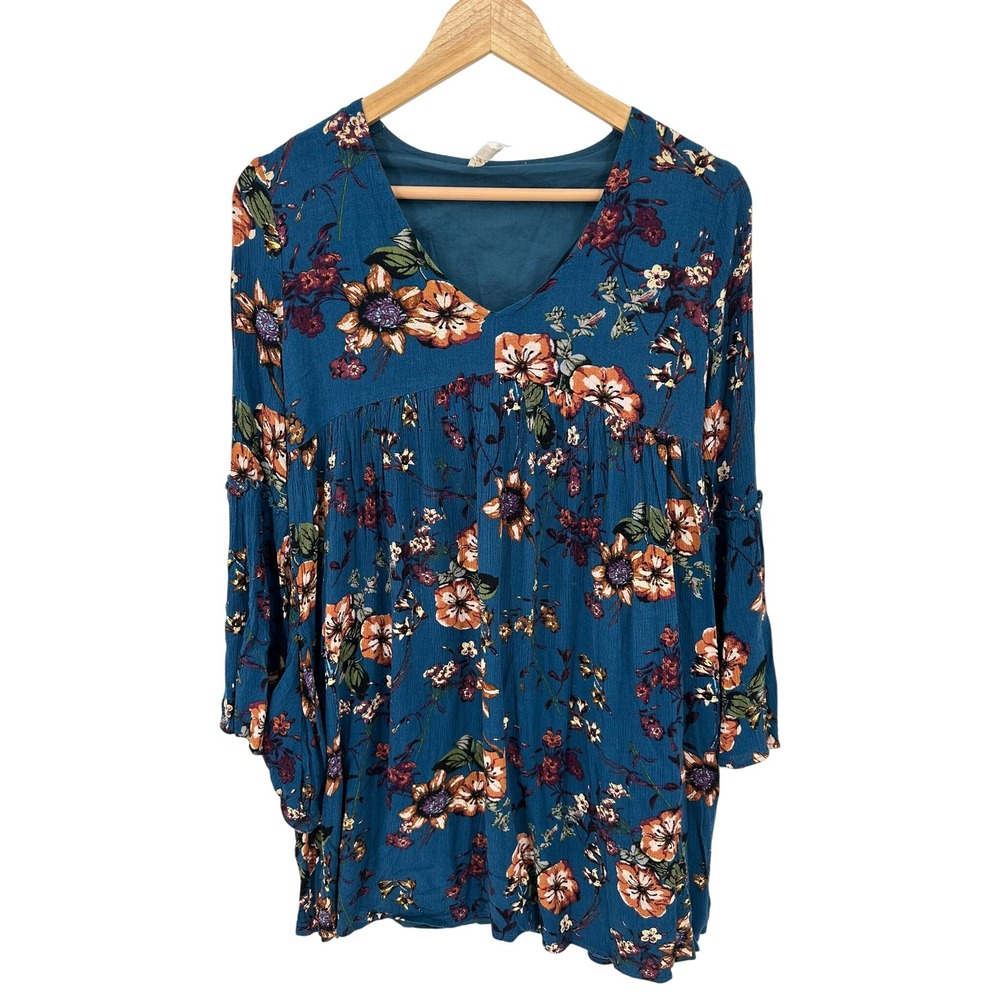 Gilli Tunic Top Womens S Floral Boho Flowy Hippie Festival Romantic Girly Indie